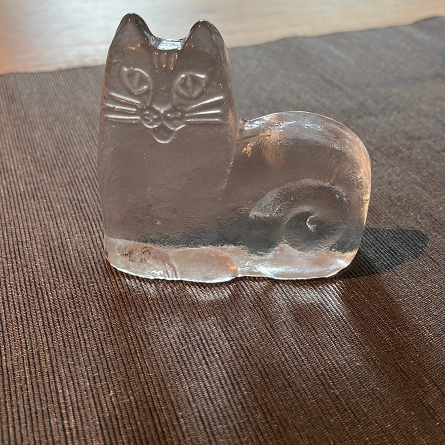 Glasfigur Katt Royal Krono