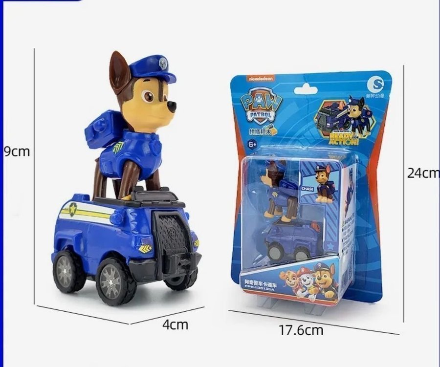 Paw Patrol chase figur bilar fordon