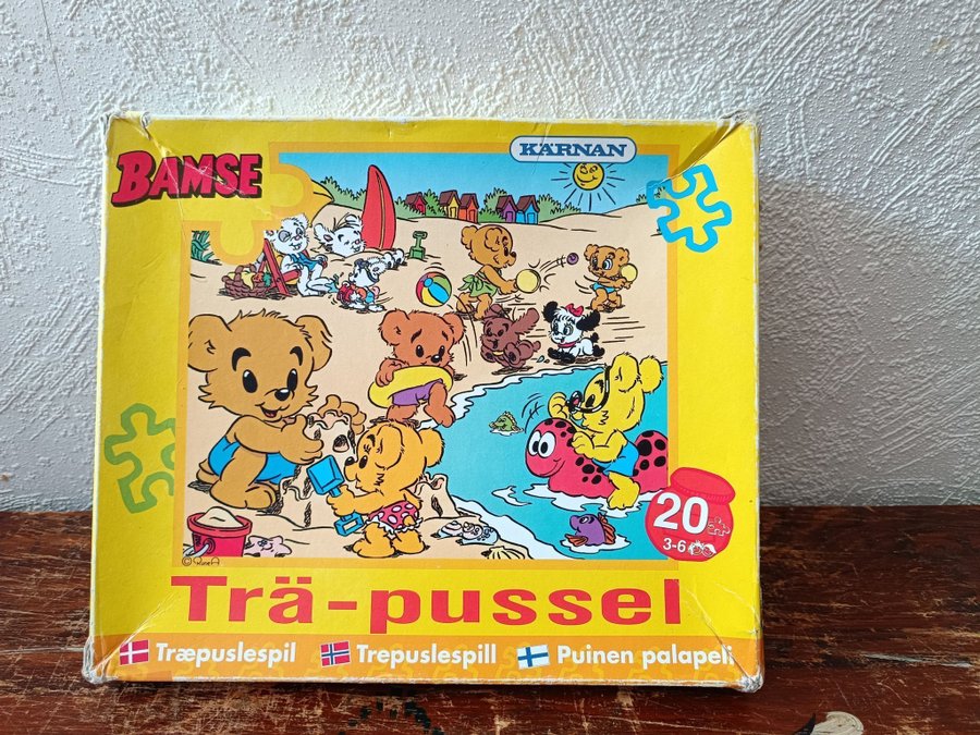 Bamse träpussel från Kärnan 20 bitar