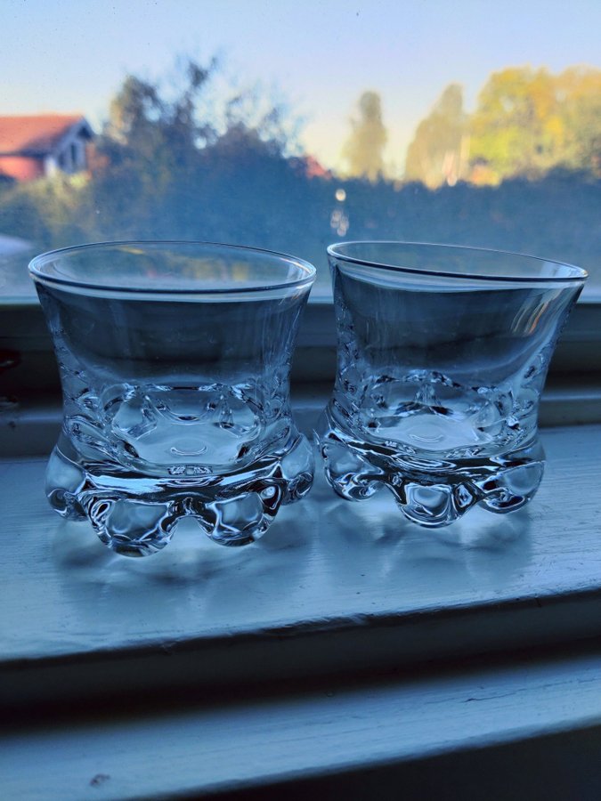 Två-Otroligt-Fina-Glas-Whiskeyglas -RETRO