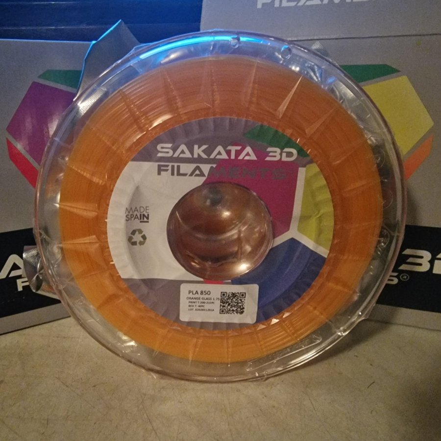 PLA 850 Orange Glass 1,75mm 2st 1kg