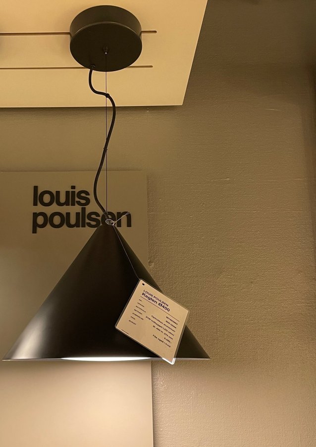 LOUIS POULSEN Keglen taklampe Ø40 - sort - ny i eske