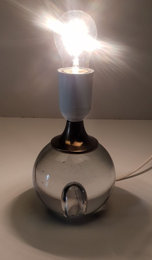 ** Reijmyre Glaslampa bordslampa mässing glas lyx klotlampa