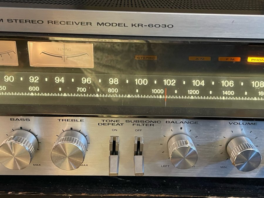 Kenwood KR-6030 Stereo Receiver 78-80