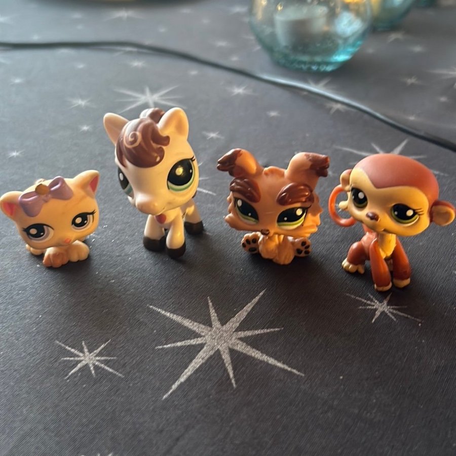 4stycken Littlest Pet Shop figurer