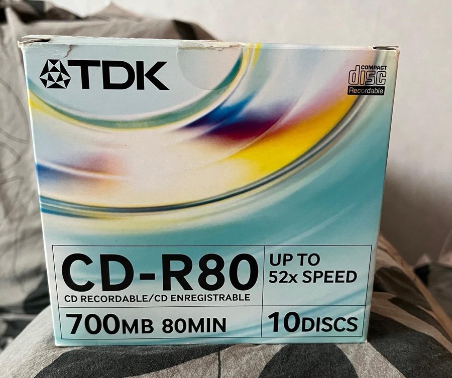 10 st TDK CD-R 80 min 700MB