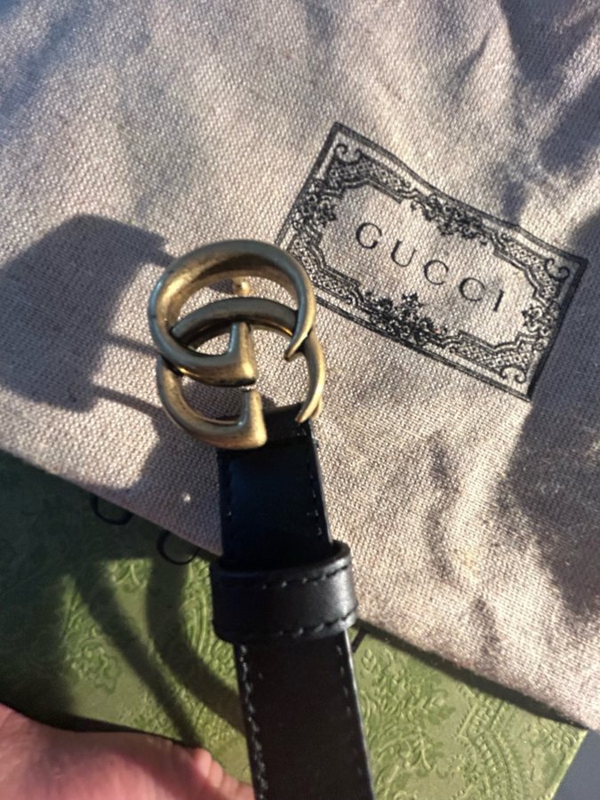 Gucci svart bälte