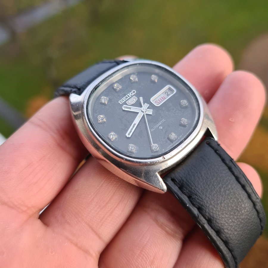 Unik Seiko 5 Automatic Herrarmbandsur,TV ,Svart