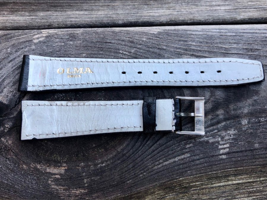 Olma klockarmband läder NOS 18mm