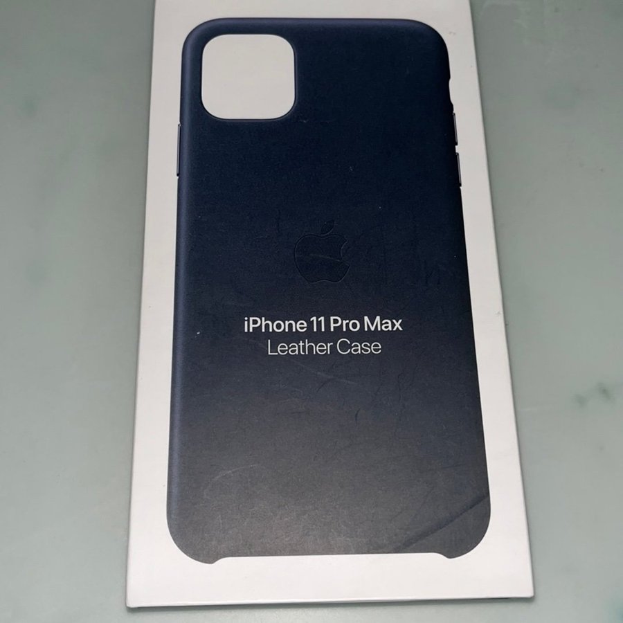 iPhone 11 Pro Max Läderfodral Midnight Blue helt ny oanvänd