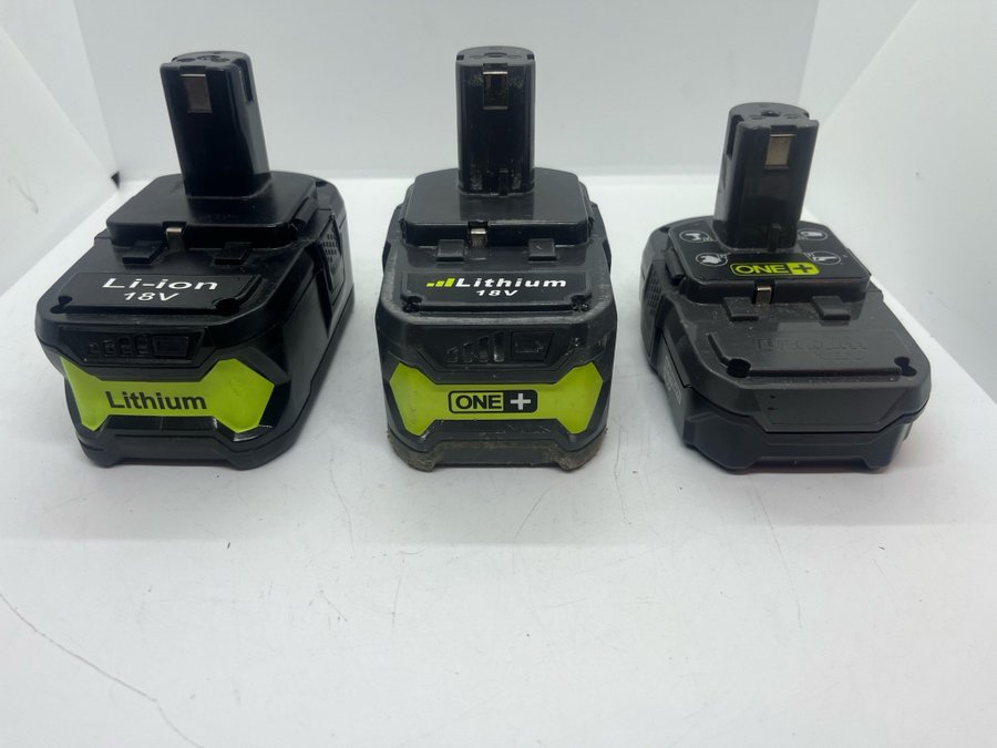 3st DEFEKTA Ryobi 18V Batterier