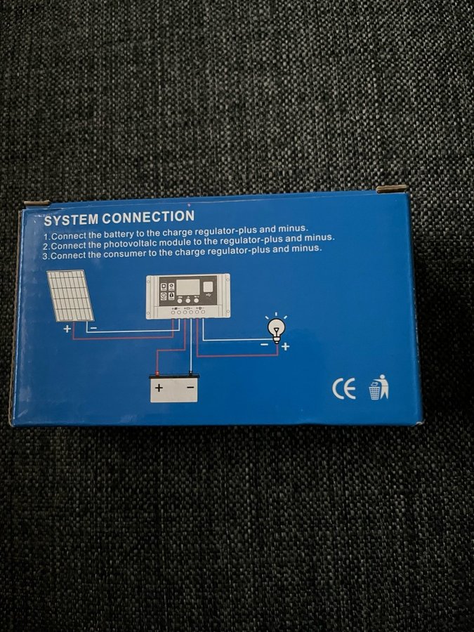 Solcellsladdningsregulator 12V/24V 30A PWM