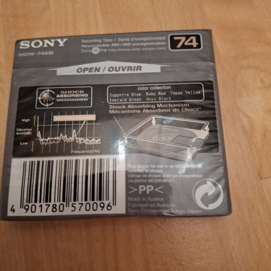 Sony MDW-74EB MiniDisc 74 min Onyx Black