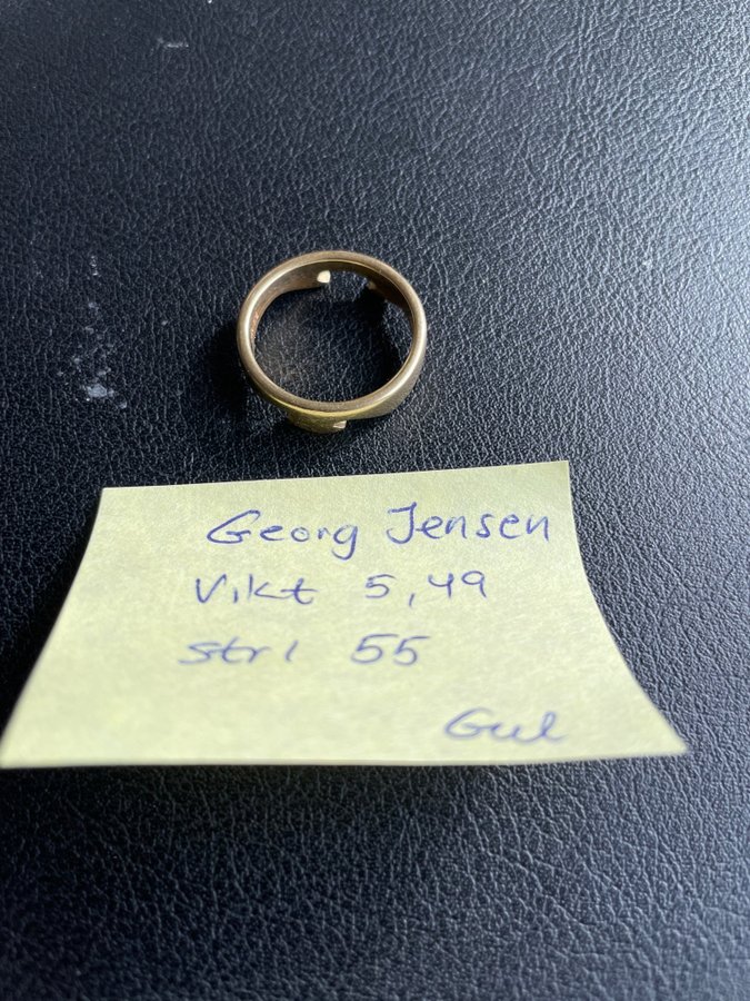 Georg Jensen Fusion Kant ring i 18k guld gult guld