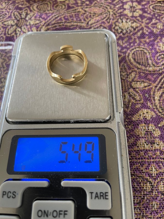 Georg Jensen Fusion Kant ring i 18k guld gult guld