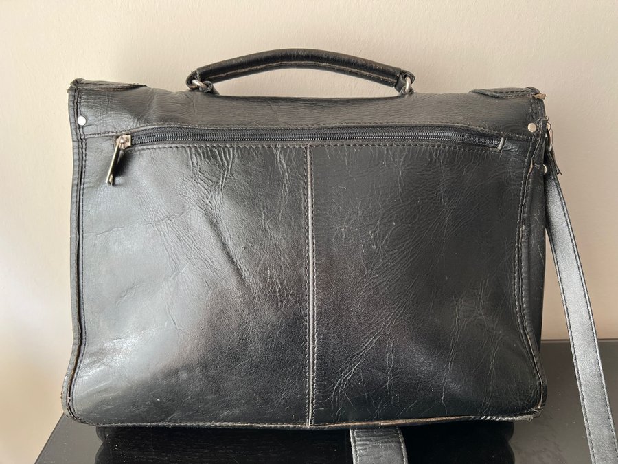 datorväska portfölj messenger bag väska skinn läder arbetsväska tote bag