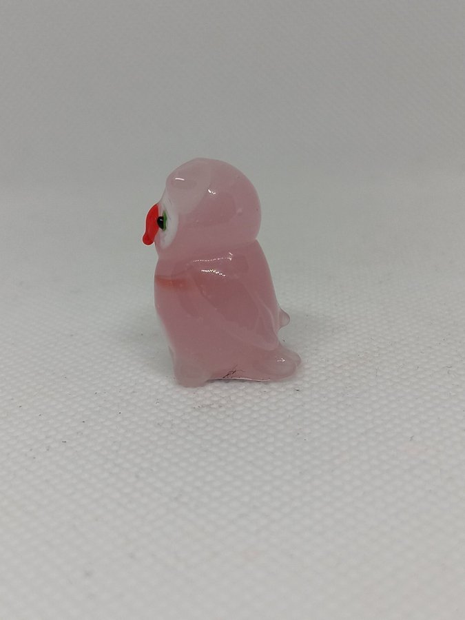 Glasfigur uggla miniatyr