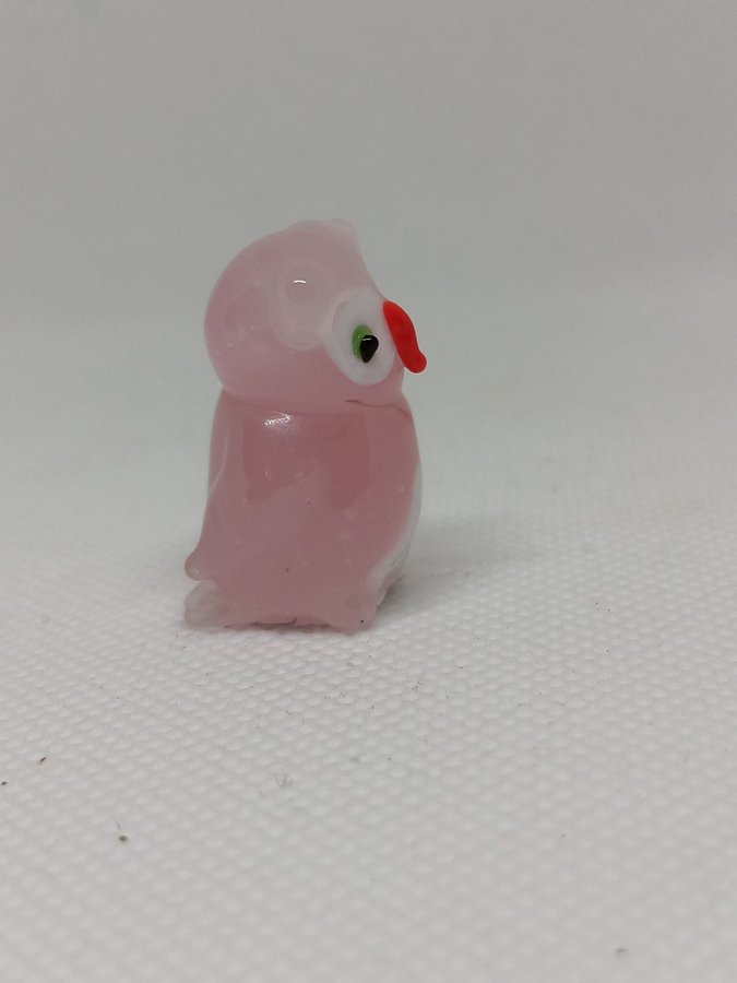 Glasfigur uggla miniatyr