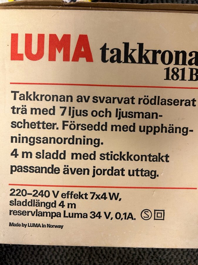 Luma Takkrona 181B