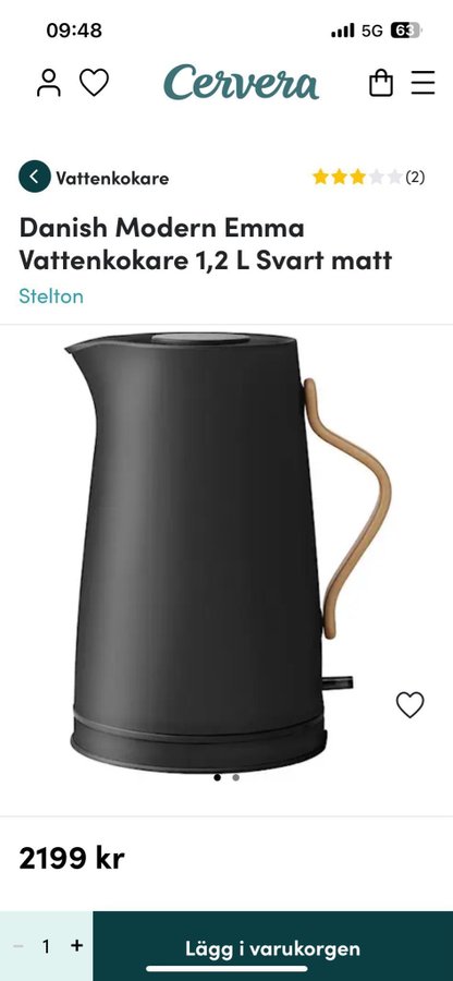 Vattenkokare by Stelton -kokare / rymmer 1,2 L