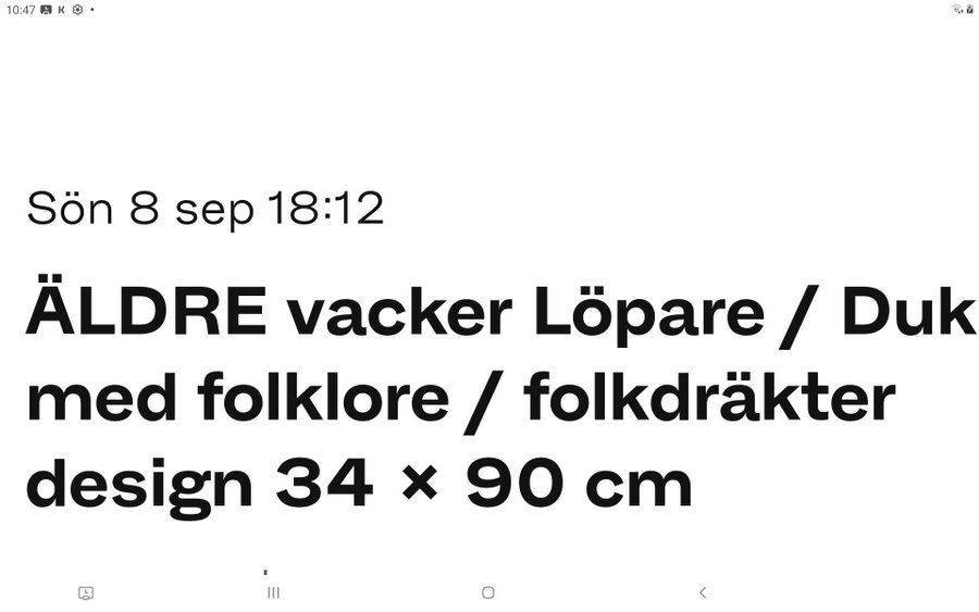 TOTE BAG + 2 stycken: FIN 2-i-1 Vändbar Linneduk 120 cm Rutor Retro + Löpare