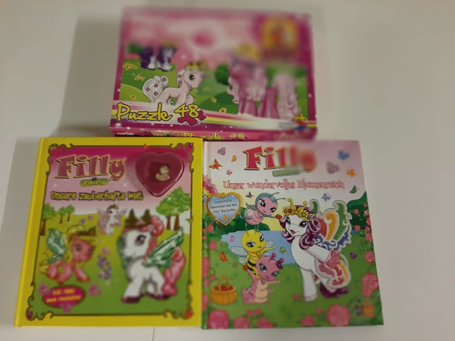 Filly häst Set puzzle och 2 böcker på tyska