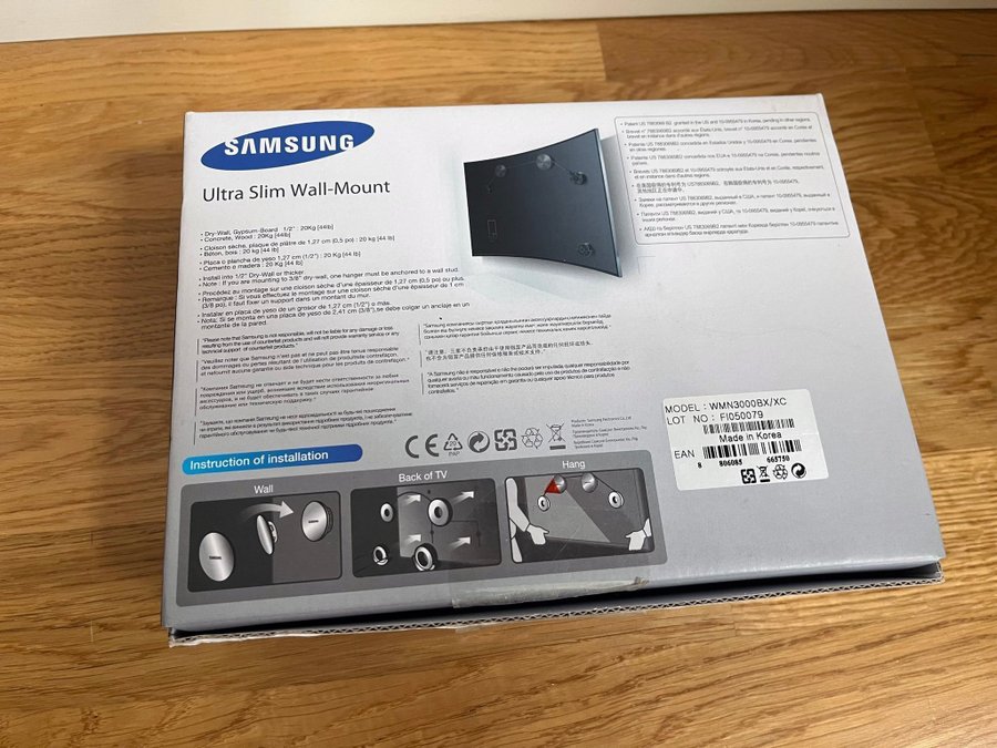 Väggfäste Samsung Ultra Slim Wall-mount WMN000BX/XC