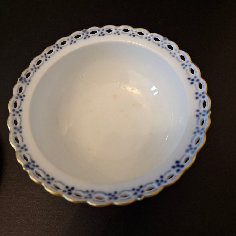 Rare Royal Copenhagen Full lace sugarbowl gilded