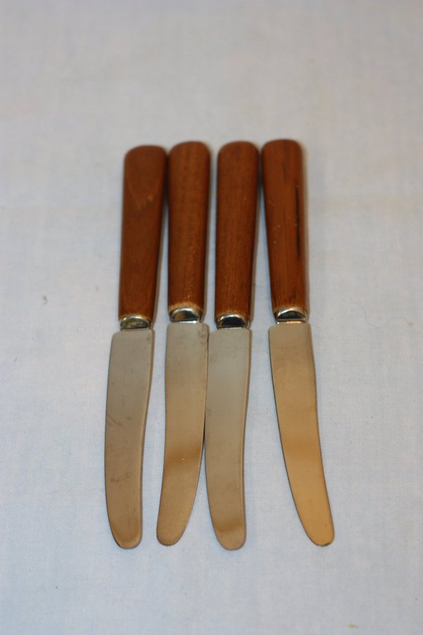 Gamla frukt knivat med teak handtag Retro