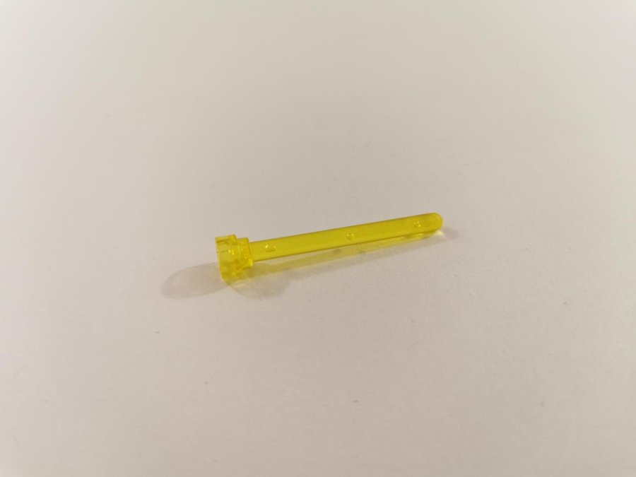 Lego - transparent - antenn - part 3957 - gul (trans yellow)