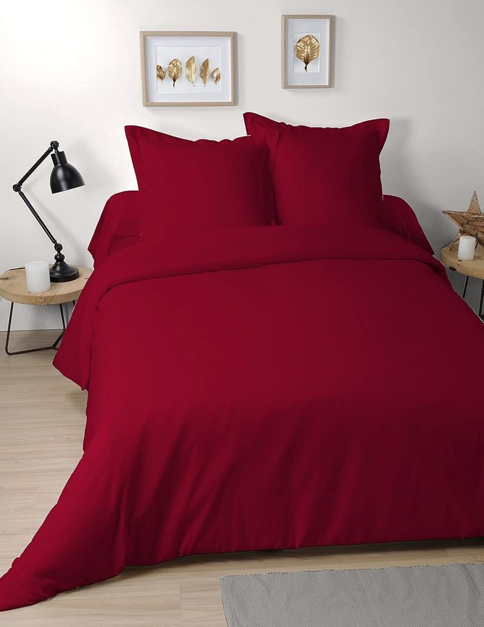 BID! Lovely Casa Fitted Sheet 160 x200 cm, Red! New!