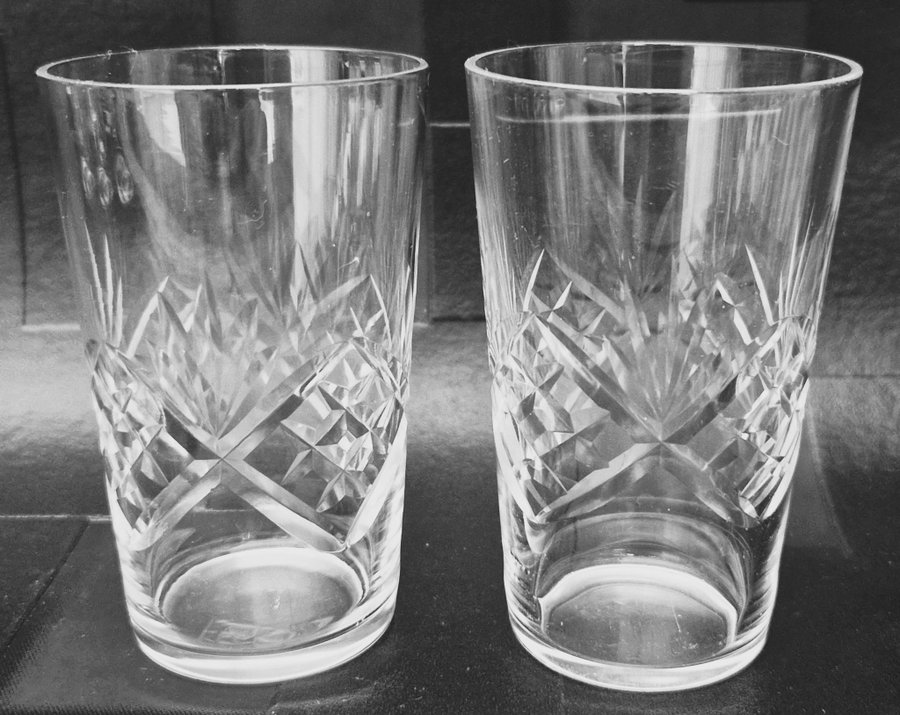 2 glas kristall Helga Selter Whiskey Fritz Kallenberg Kosta Bruksföremål