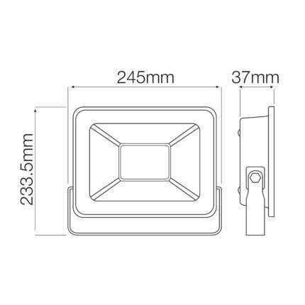 2ST 100W LED STRÅLKASTARE FLOODLIGHT med 50cm tråd Vägglampa VATTENTÄT IP65