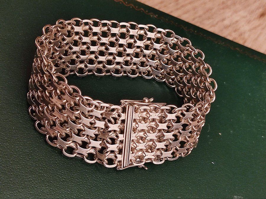 X-Länk armband i äkta silver