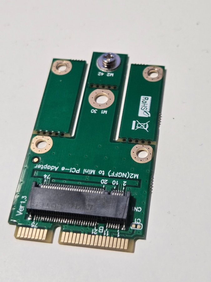 M2 key B to mini PCIe adapter for WWAN card