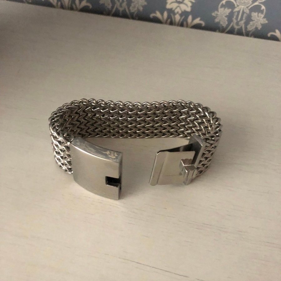 367. Maffigt armband stål stainless steel NYTT