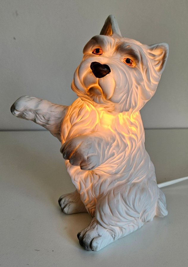 Markslöjd Lampa Hund Hundfigurin WestieWhite Terrie