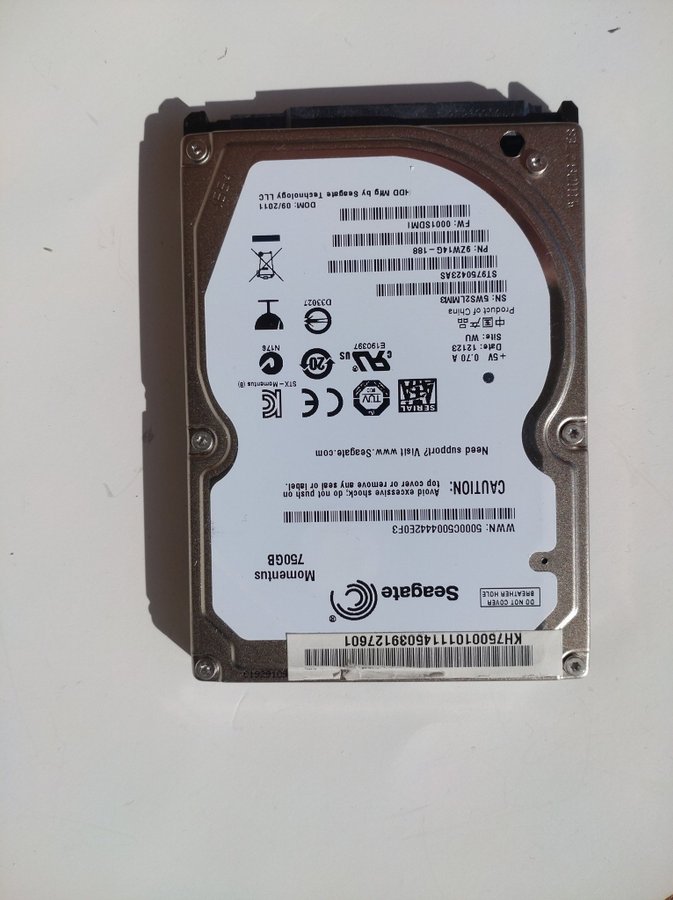 Seagate Momentus 72005 750GB SATA 25"