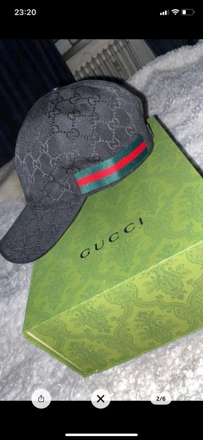 Gucci svart keps storlek M 57CM