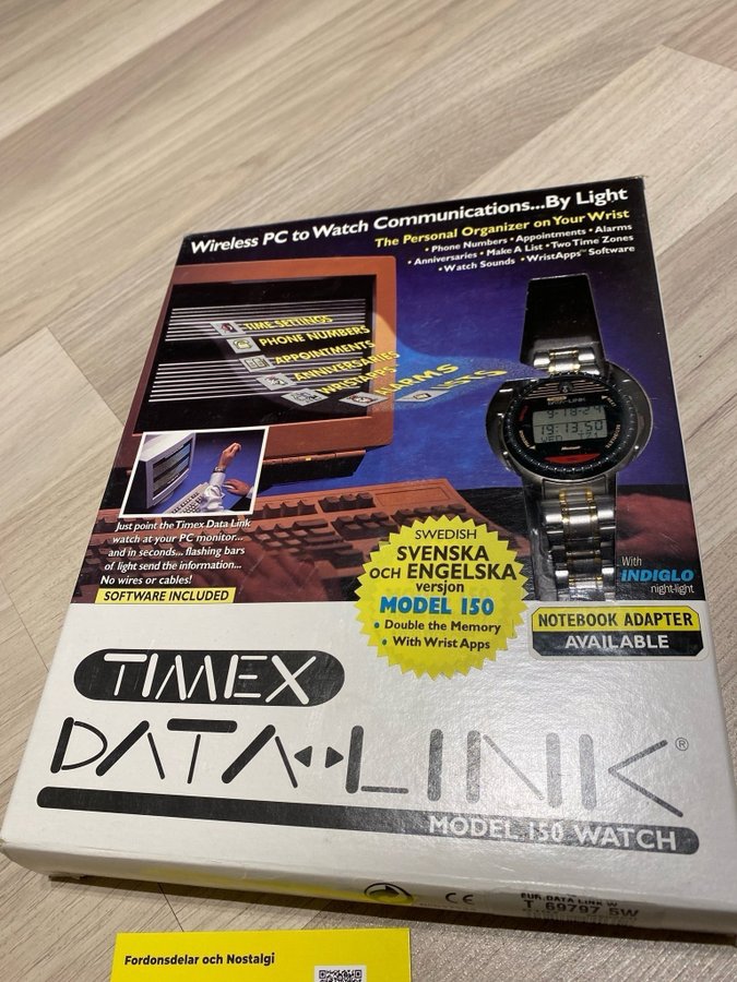 Timex Data Link 150 - Sällsynt Digital Klocka med PC-anslutning