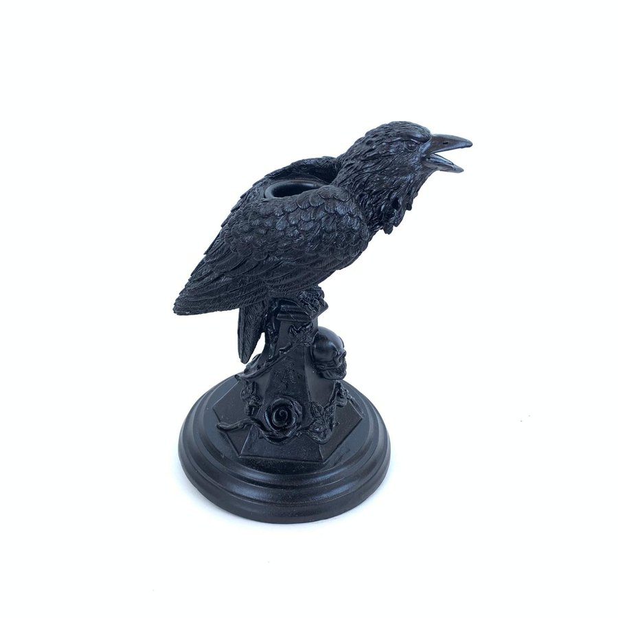 Alchemy England Gothic Poes Raven Crow Kråka Korp Svart Fågel Goth Ljushållare