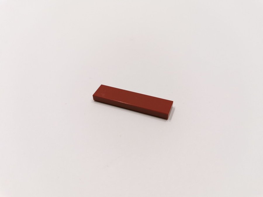 Lego - tile - slät - bas - 1x4 - part 2431 - vinröd (dark red)