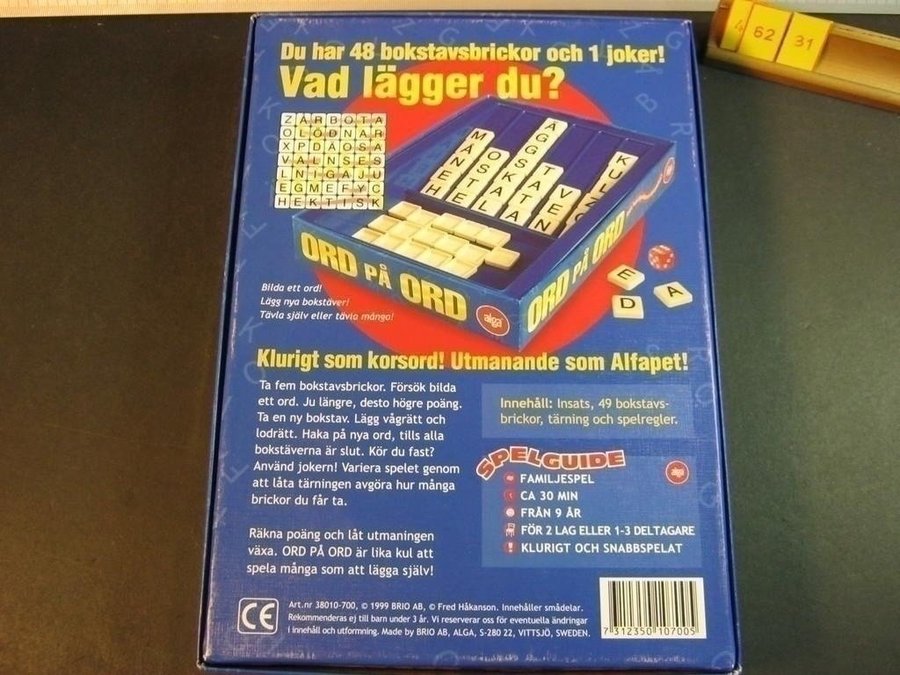 Ord på ord, Alga 1999, Komplett