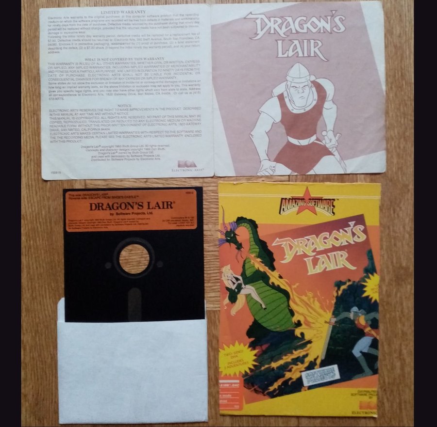 Dragon's Lair (Electronic Arts - Software Proj.) DISK ->TESTAD<- Commodore 64