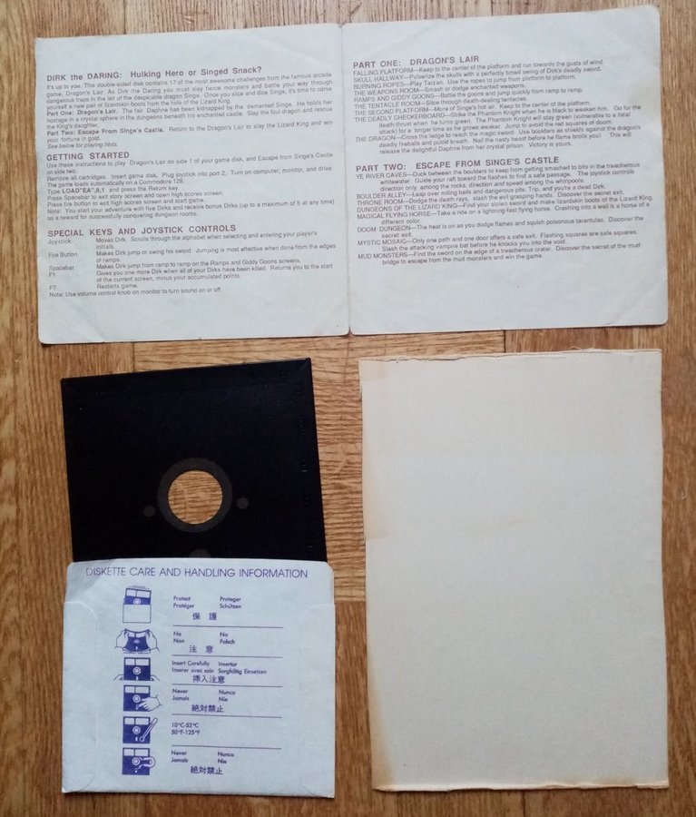 Dragon's Lair (Electronic Arts - Software Proj.) DISK ->TESTAD<- Commodore 64