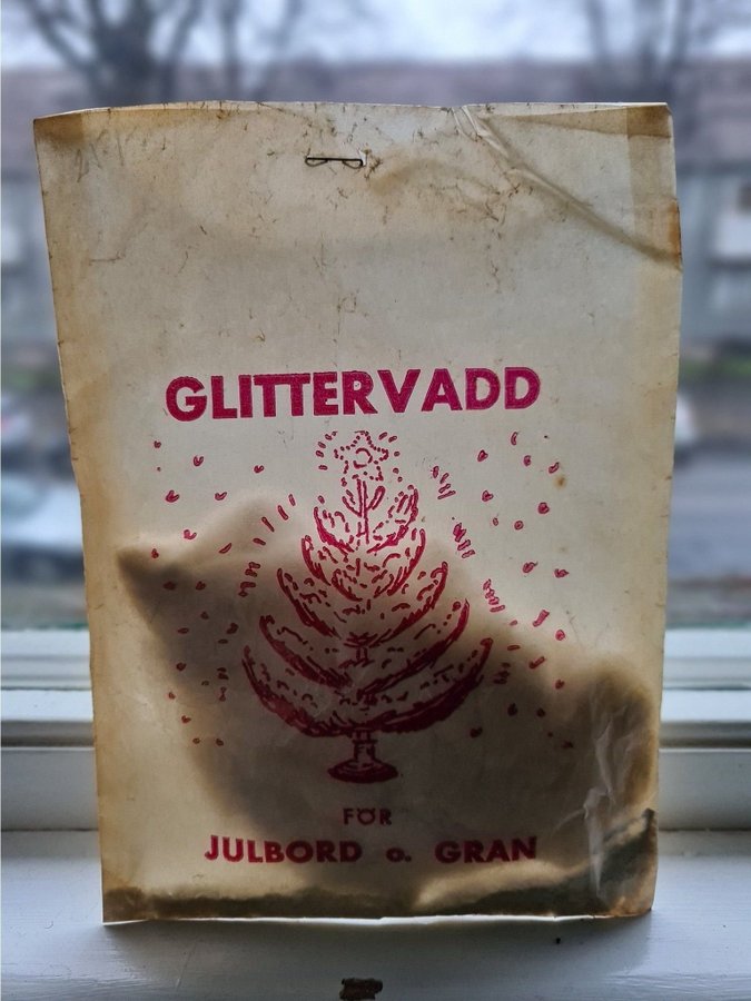 Glittervadd förpackning påse vintage