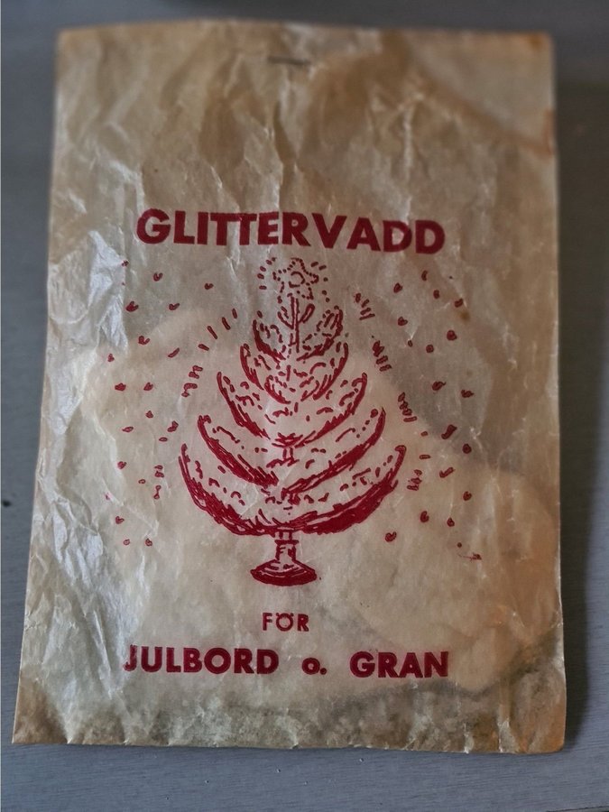 Glittervadd förpackning påse vintage