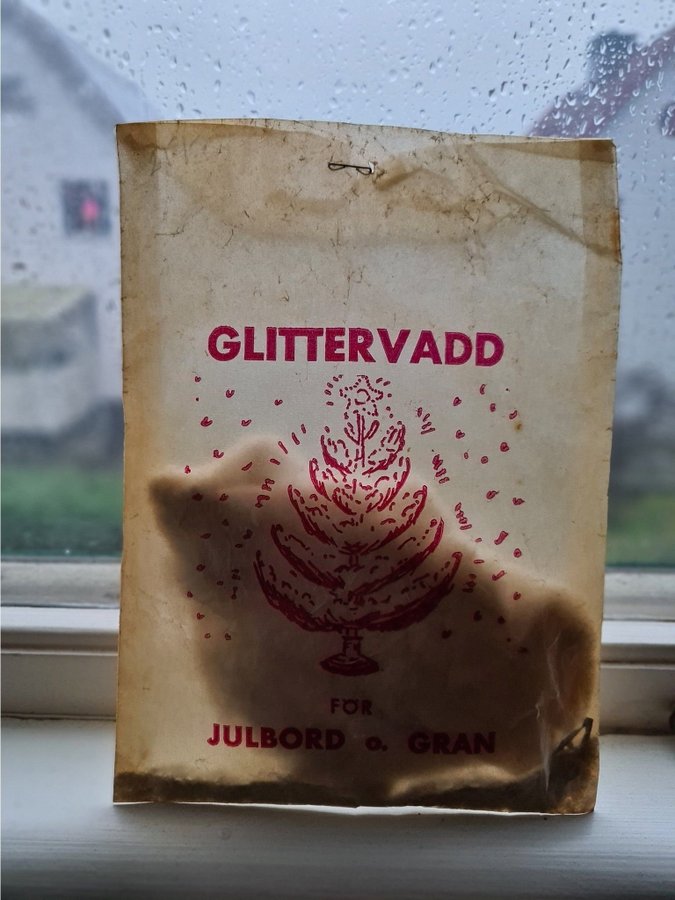 Glittervadd förpackning påse vintage