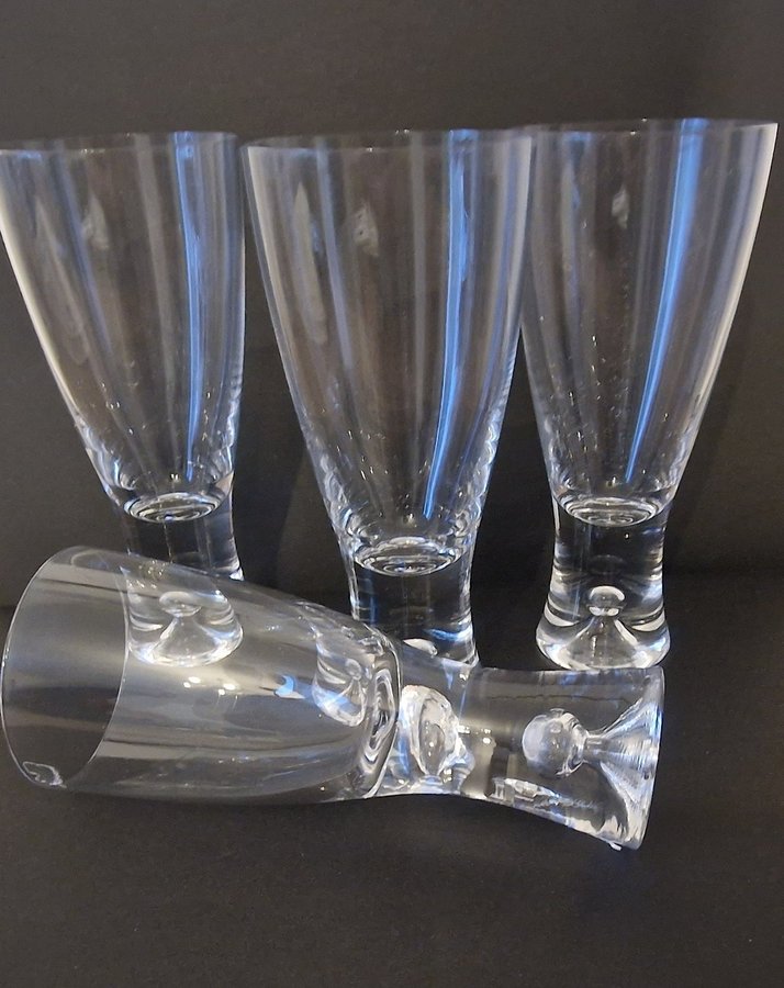 4 ölglas, 16,5 cm TAPIO WIRKKALA "Tapio" Iittala 1900-talets senare hälft.