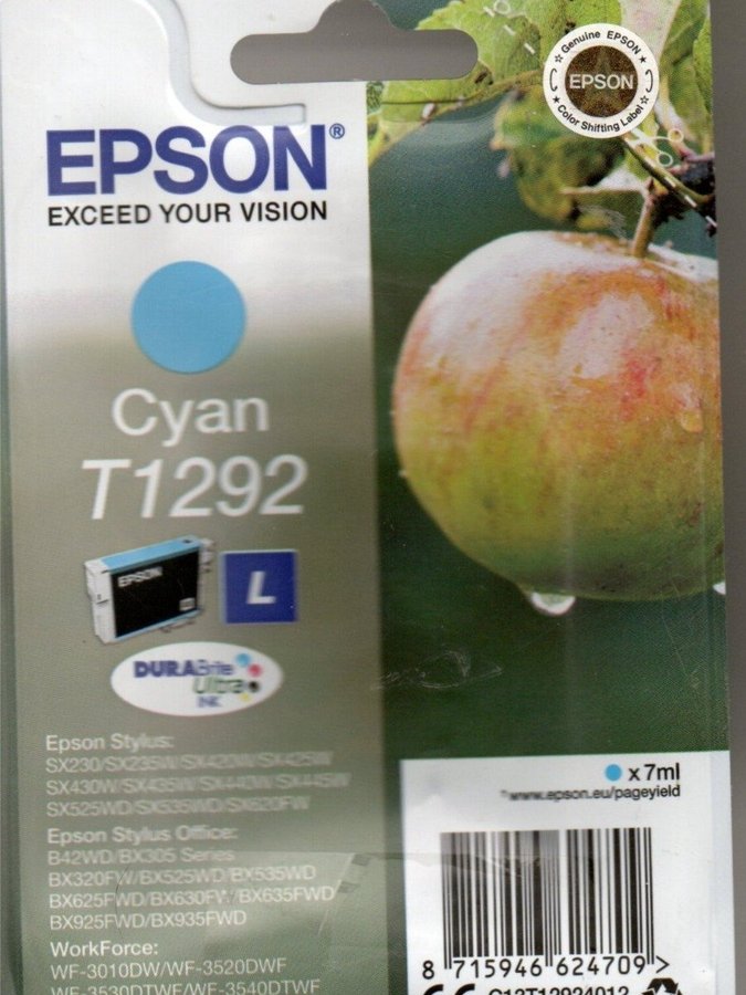 Epson Cyan T1292 bläckpatron 16